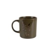 Cană ceramică cu cap de vulpe verde și camuflaj