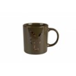 Cană ceramică cu cap de vulpe verde și camuflaj