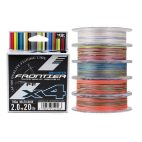 Fir împletit YGK Frontier X4 Multi Color - selecție specială